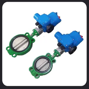 Wafer Type Electric Butterfly Valve DN32 Electronic Electric Actuator thumbnail-4