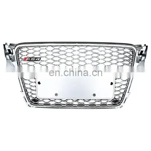 Replacement RS4 Car Front Grille for Audi A4 B8 Center Honeycomb Mesh Bumper Grill 2008 2010 2012 thumbnail-1