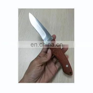 Hunting Knife Rosewood Handle Camping Knife Stainless Steel Fixed Blade Knife thumbnail-4