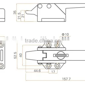 2015 FEILEI LS13-1 Freezer Door Compression Handle With/without Lock thumbnail-6