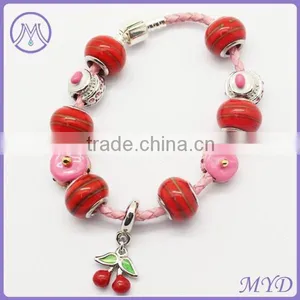 Handmade DIY Beads Wrap Leather Bracelet Made in Shenzhen thumbnail-1