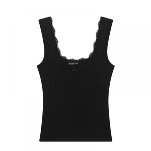 European Style Women's Multi-color Dress With Lace Trim and Wide Strapless Short-sleeved Top for Women thumbnail-2