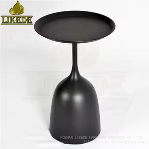 Iron Metal Bedside Table for Black Tea and Coffee Elegant Furniture Legs thumbnail-3