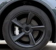 19-Inch Matte Black Tesla Model Y Wheel Covers (2025) - OEM Style Hub Caps thumbnail-1
