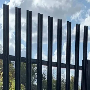 Modern Galvanized Wrought Iron Garden Fence | Oriental-Inspired Steel Picket Fencing thumbnail-3
