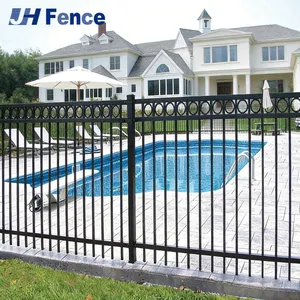 Decorative Steel Security Fence Panels With Wrought Iron Design for Outdoor Use thumbnail-3