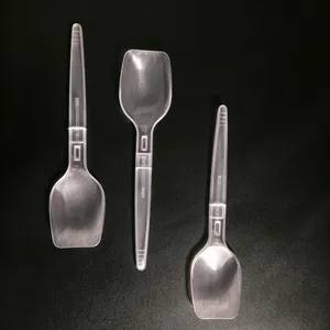 Hot Selling Clear Mini Plastic Colored Scoop for Pudding Ice-Cream Smoothie Dessert thumbnail-1