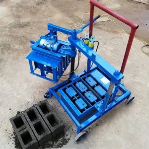 Mini 2-45 Manual Brick Making Machine Hollow Block Concrete Machine thumbnail-1