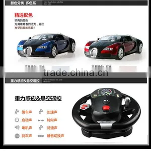 1:14 4 CH RC Car With LED Lights and Steering Wheel Foot Pedals Gravity Sensing Remote Control Car Quality Choice thumbnail-3