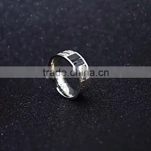 Custom Stainless Steel Zircon Man Rings thumbnail-3