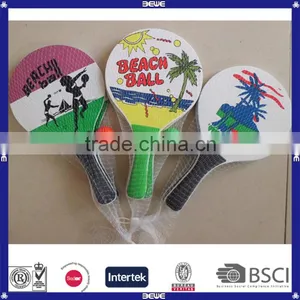 Made in China OEM Logo Colorful MDF Beach Racket thumbnail-2