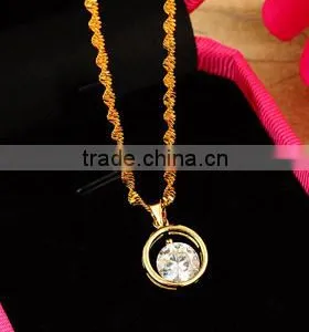 Wholesale Charm Necklace Circle Gold Necklace Popular Pendant Necklace thumbnail-3