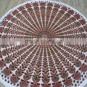 Summer Large Printed Round Beach Towels thumbnail-3