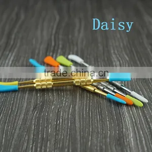 Top Selling Products Golden Metal Dabber Tool Electric Nail Dab Wax Tool With Silicone Tip in Transparent Tube Package Dab Tool thumbnail-2