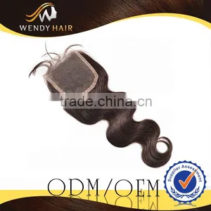 Summer Hot Styles China Vendor Micro Ring Loop With Beads Virgin Indian Curly Top Closures thumbnail-1