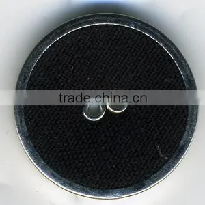 Fabric Covered Button With Metal Ring and Two Eyelets -- F1408 thumbnail-2