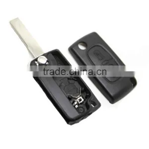 Uncut Blade Folding Remote Key Case Shell Replacement for CITROEN C3 2 BUTTON Flip Switchblade Key Protection Cover thumbnail-6