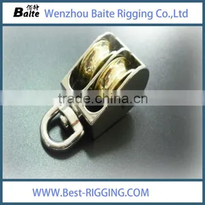 ZINC PLATED DOUBLE WHEEL SWIVEL PULLEY thumbnail-1
