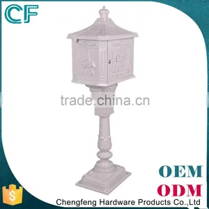 Foshan Manufacturer Casting Aluminiun Apartment Building Vintage White Mailbox Letterbox thumbnail-3