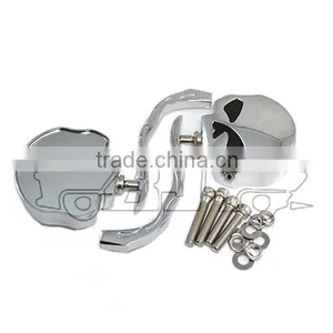 BJ-RM-354 Hot Sale Skull Aluminum Chrome Motorbike Mirror for Harley thumbnail-1