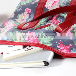 Eco-friendly Canvas Tote Bag With Zipper for Home Textile Packing thumbnail-3