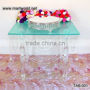 Acrylic Table With Hanging Crystal for Wedding Table Decoration,wedding,party,home&hotel Decoration (TAB-001) thumbnail-3