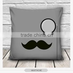 High Quality Fashion Mustache Design 3d Digital Print Pillowcases Fullprint Decorative Throw Pillow Covers Seat Cushion Cover thumbnail-3