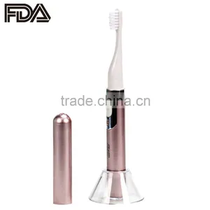 Small Sonic Electric Toothbrush Rechargable Waterproof With 2 Extra Replacement Brush Heads SV030692 thumbnail-2