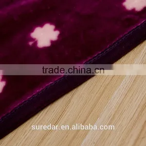Super Soft Printing Polyester Plush Mink Blanket Queen Size thumbnail-5
