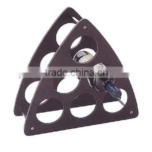 Colorful Super Quality Triangle Shape Stand Wooden Wine Rack thumbnail-1
