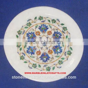 Indian Marble Inlay Plate thumbnail-1