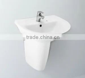 FH1107 Washbasin With Half Pedetal Bathroom Design Sanitary Ware Ceramic thumbnail-1