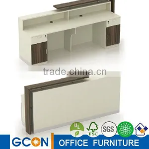 Mordern White 2 Person Reception Computer Desk/checkout Counter thumbnail-1
