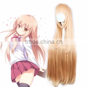 Wholesale Hot Anime Himouto! Umaru-chan Himoto! Wig Light Orange Long Straight Wigs Umaru Doma Cosplay Wig Party Costume Hair thumbnail-1