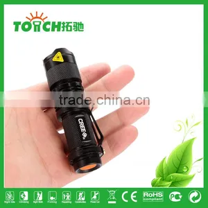 RU Hot Selling Zoomable Flashlight Pocket Daily Carry 14500 Battery Mini Flashlight Super Bright Small Size Torch Light thumbnail-1