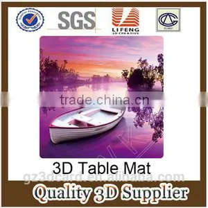 Hot Selling PP Plastic Table Mat/ 3D Lenticular Place Mat/ Free Sample 3D Place Mat thumbnail-1