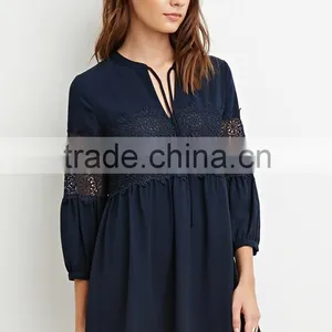 Sweet Flowers and Crochet Seven Sleeve Dress thumbnail-1