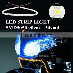 SMD5050 RGB LED STRIP LIGHT WITH REMOTE CONTROLLER, 12V COOL WHITE CAR MIRROR DECORATION thumbnail-1
