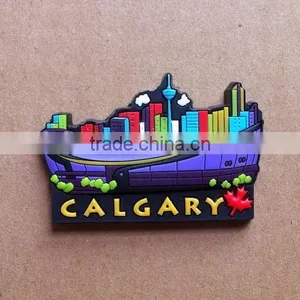 Custom TOURIST SOUVENIR Rubber Calgary FRIDGE MAGNET,UV Protected Cheap Refrigerator Magnets ---DH20721 thumbnail-1