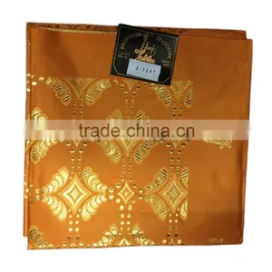 Orange Embroidery Women Head Tie / African Fashion Gele Fabric / Cotton Sego Wholesale Quality Choice thumbnail-1
