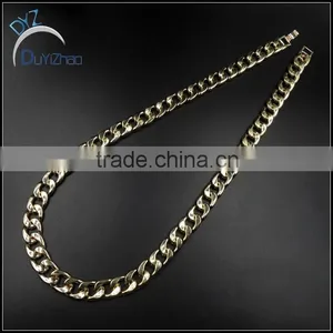 Latest Big Size Men's Hip Hop Gold Cuban Chain Necklace thumbnail-2