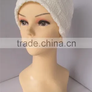 Fashionable Girl's Design Kintted Acrylic Embroidery Beanie Hat thumbnail-3
