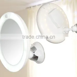 10x Magnifying Travel LED Makeup Mirror Wall Mounted thumbnail-2