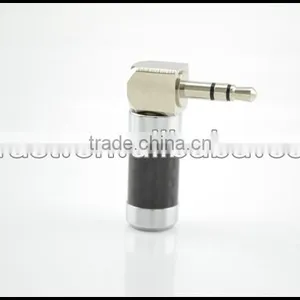 Audio Gade OEM Hi End Right Angle 3.5MM Plug Rhodium Plated Carbon Fiber for DIY Headphone 90 Dgree Angle thumbnail-1
