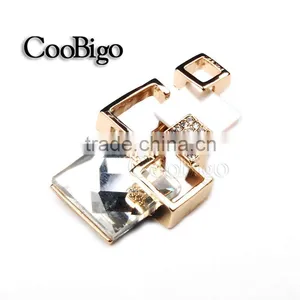 Fashion Jewelry Crystal Rhinestone Rectangular Pin Brooch Women Lady Dresses Hijab Scarf Party Gift Appreal Accessories thumbnail-4