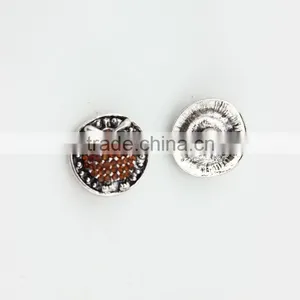 Custom Metal Snap Button Red Owl Rhinestone Snap On Interchangeable Snap Jewelry thumbnail-1