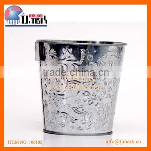 SILIVER IRON BUCKETS WITH BUTTERFLY CASTING thumbnail-1