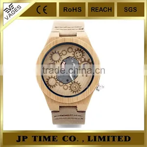 Vages Wood Watch Display Quartz Leather Retail Wooden Watches thumbnail-2