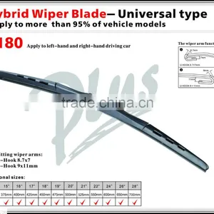 Smart Flex Hybrid Auto Accessories U-Hook Car Arm Bayonet Windshield 650mm Stealth Wiper Blade thumbnail-1