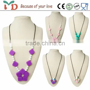 Wholesale Turquoise Silicone Rubber Necklace/Amber Teething Necklace thumbnail-3